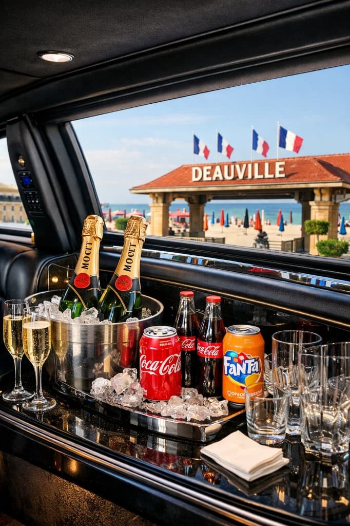 Location limousine rose Paris Deauville