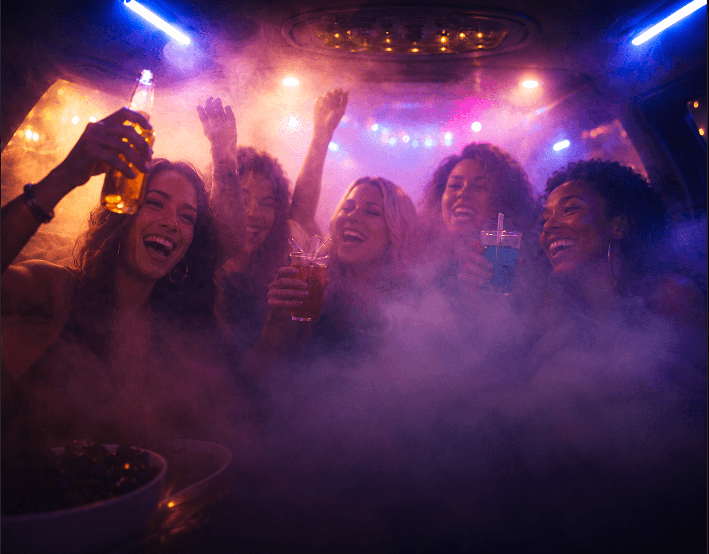 Soirée étudiante en limousine rose le jeudi