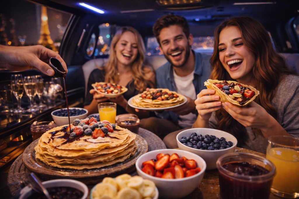 Soirée crêpes à volonté en limousine